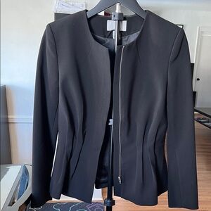 H&M Black Women's Blazer with Zipper